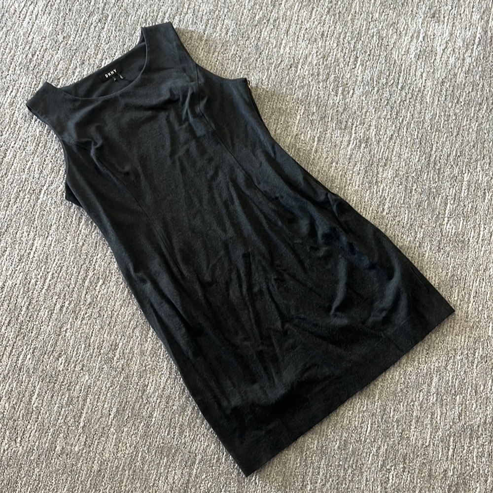 DKNY charcoal grey shift dress - Size 14